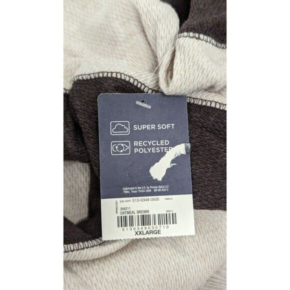 St. John's Bay Mens Size XXL Oatmeal Brown Long Sleeve Crew Neck T-Shirt - Picture 9 of 9